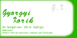 gyorgyi korik business card